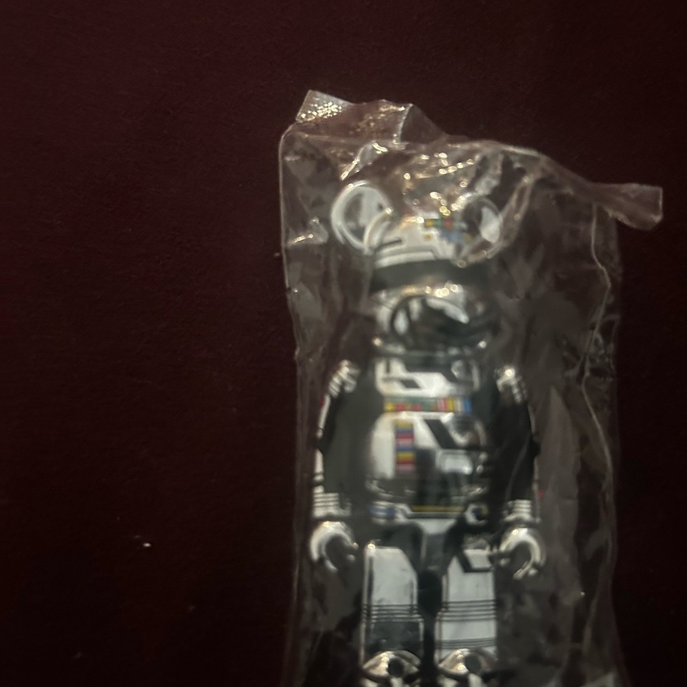 Black and White Robot Bear Action Figure - Collectible Toy